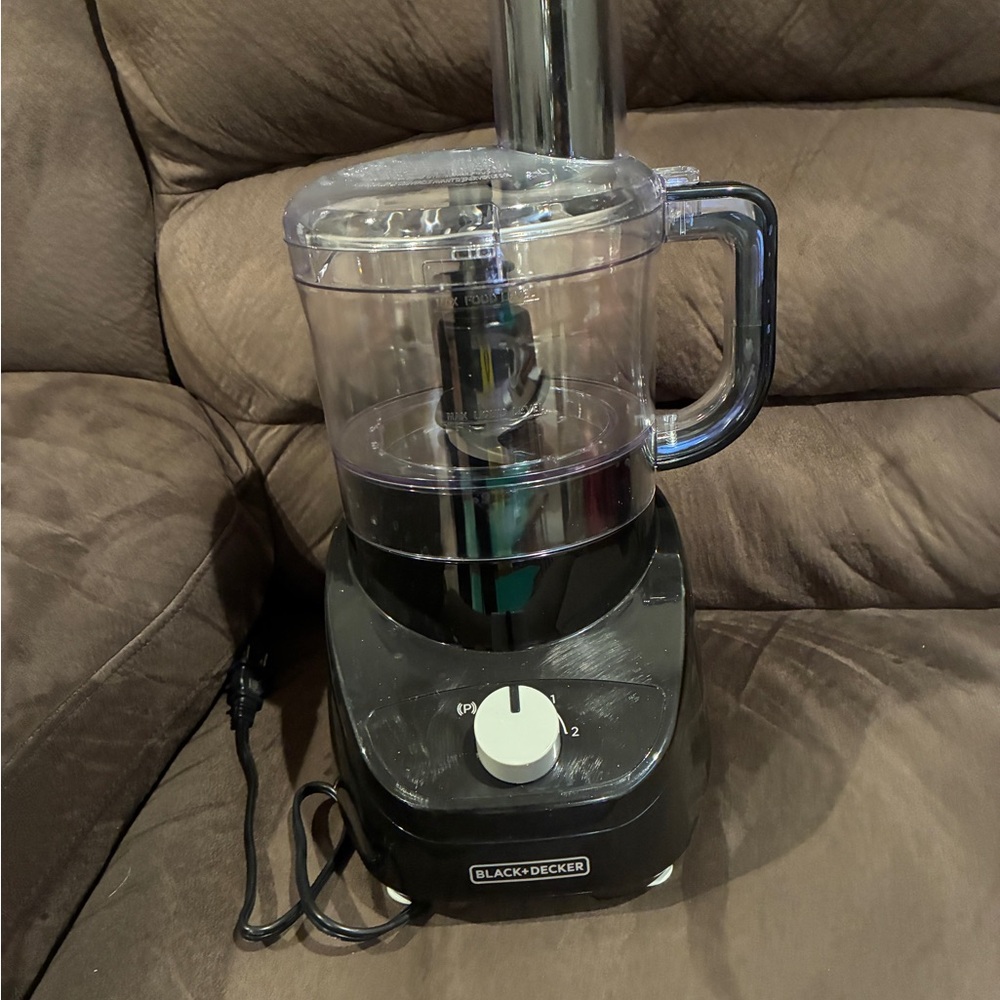Black & Decker Black Food Processor with Clear Container